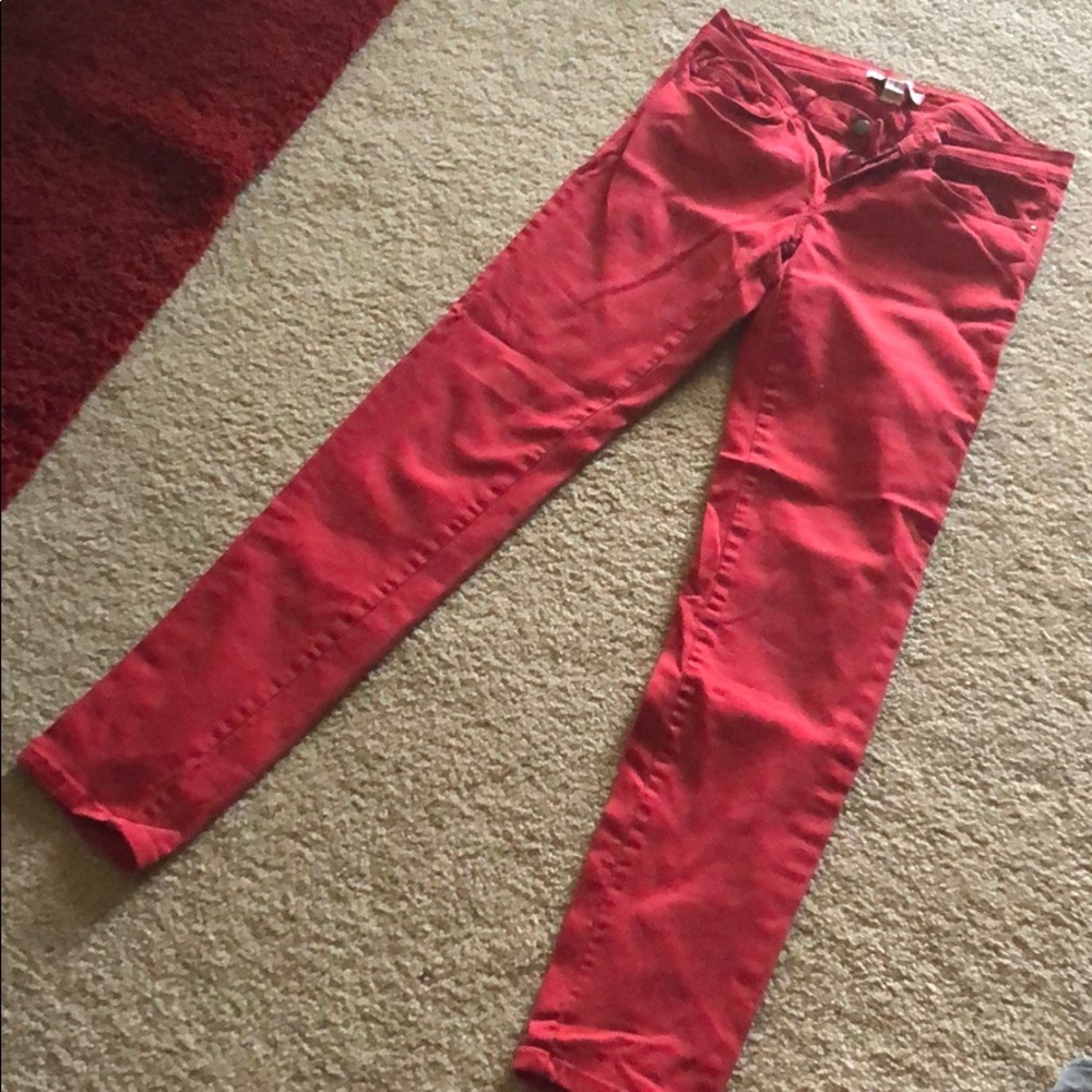 Forever 21 Red Skinny Jeans
